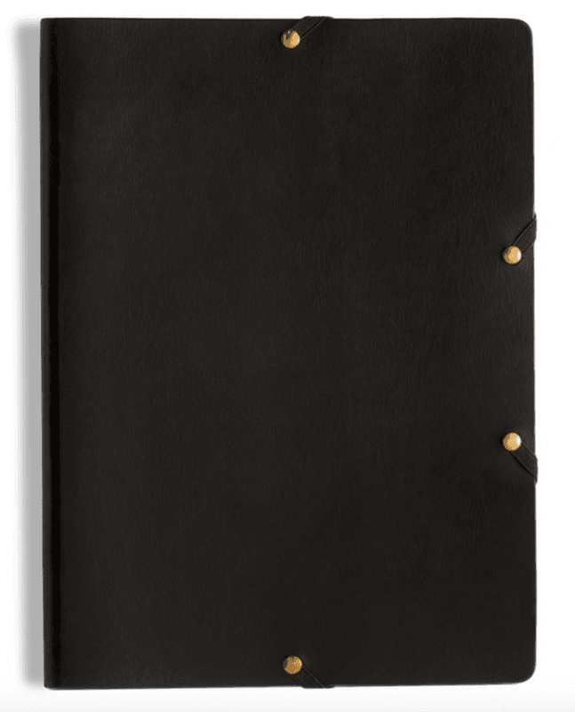 LGNDR Skinn mappe Svart A4