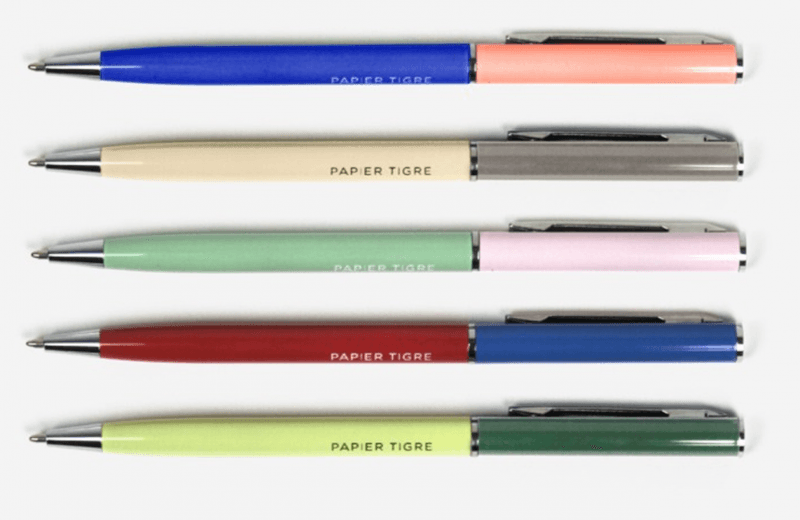 Papier Tigre Kulepenn fersken/ blå