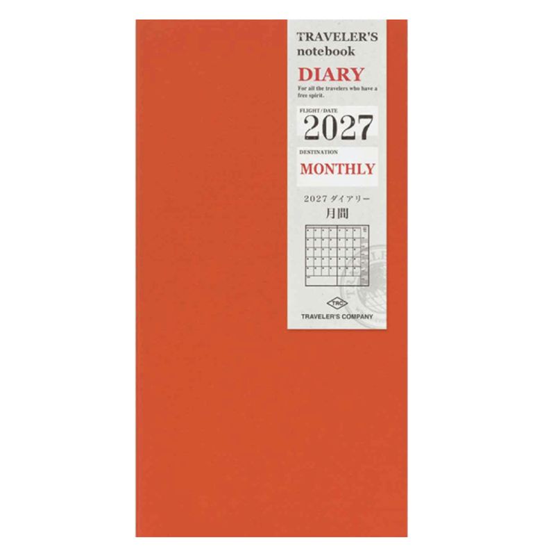Travelers Notebook Diary 2027 MONTHLY, Regular size