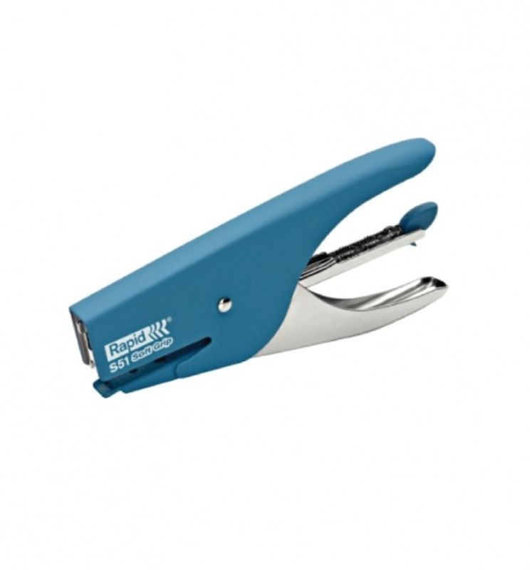 Rapid Stiftemaskin S51 Soft Grip, Blå
