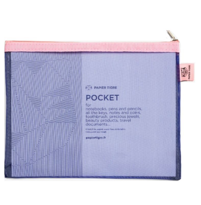 Papier Tigre Pouch, Indigo