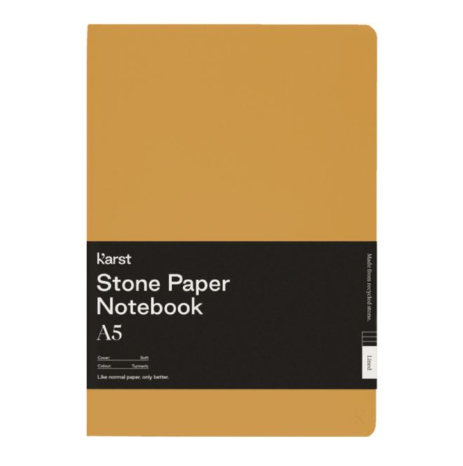Hovedbilde KARST Notatbok STONEPAPER Turmeric A5, Plain ...