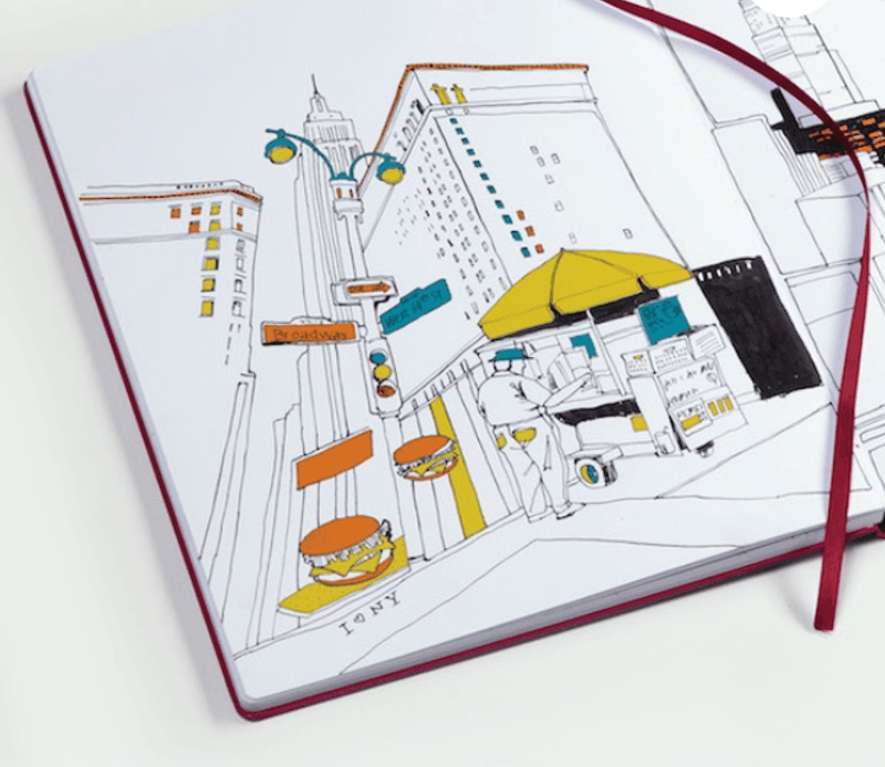 LT Skissebok 150 gr, Square Gul og Sort