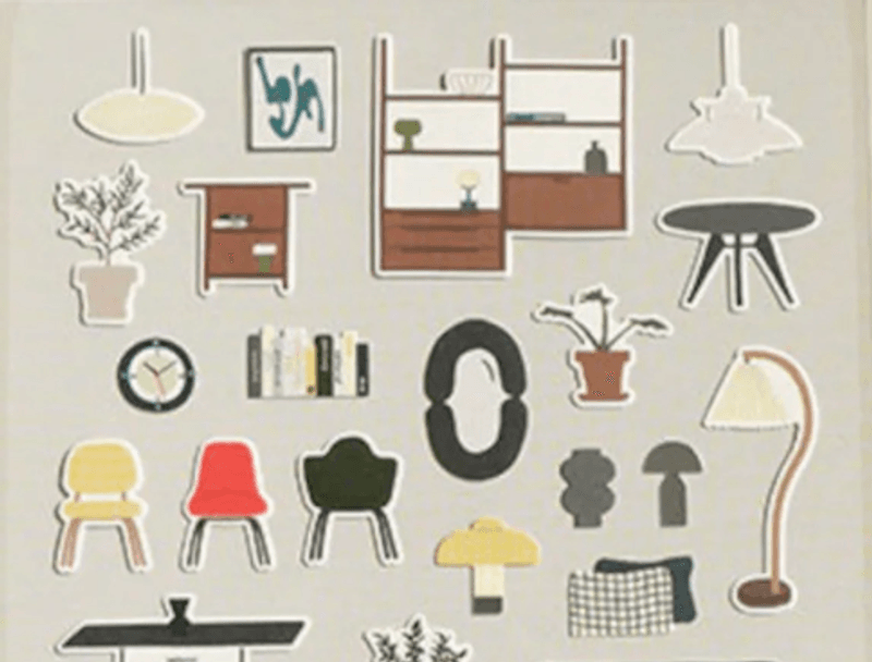 Suatelier Stickers Mid-century Modern