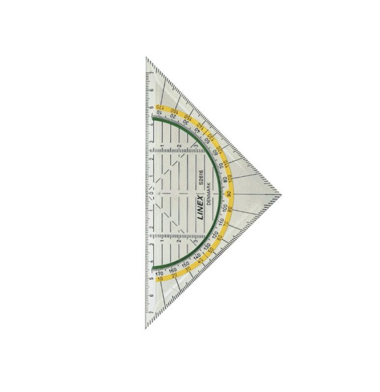 Linex Antislide Geometritrekant linjal 
