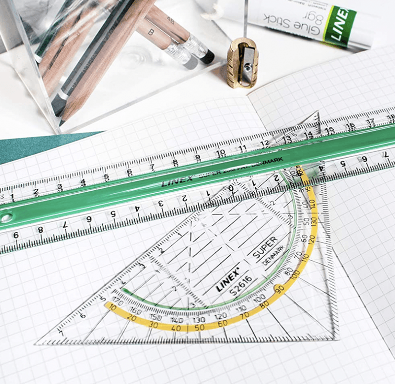 Linex Antislide Geometritrekant linjal 