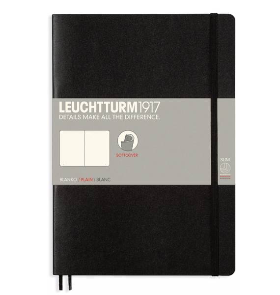 LT Notatbok Softcover B5 Plain, Sort