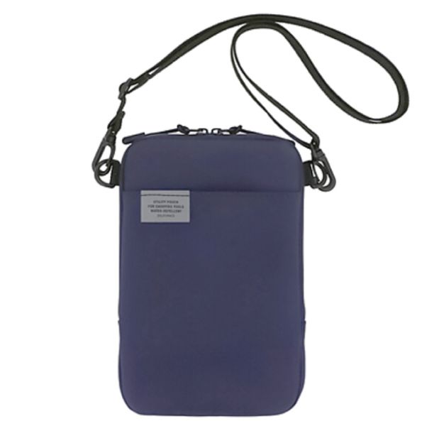 Delfonics Water-Repellent Smartphone bag with shoulder strap, Blue