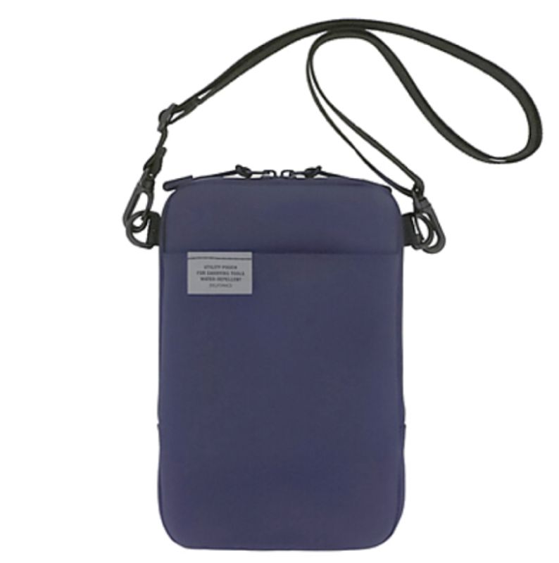 Delfonics Water-Repellent Smartphone bag with shoulder strap, Blue