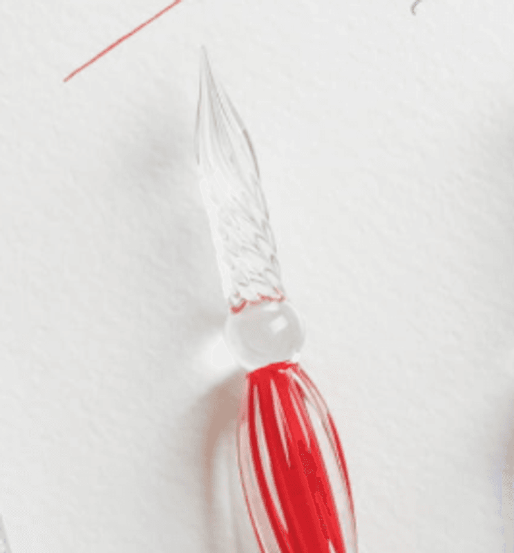 Herbin Glass Dip Pen, Rose Carouobier