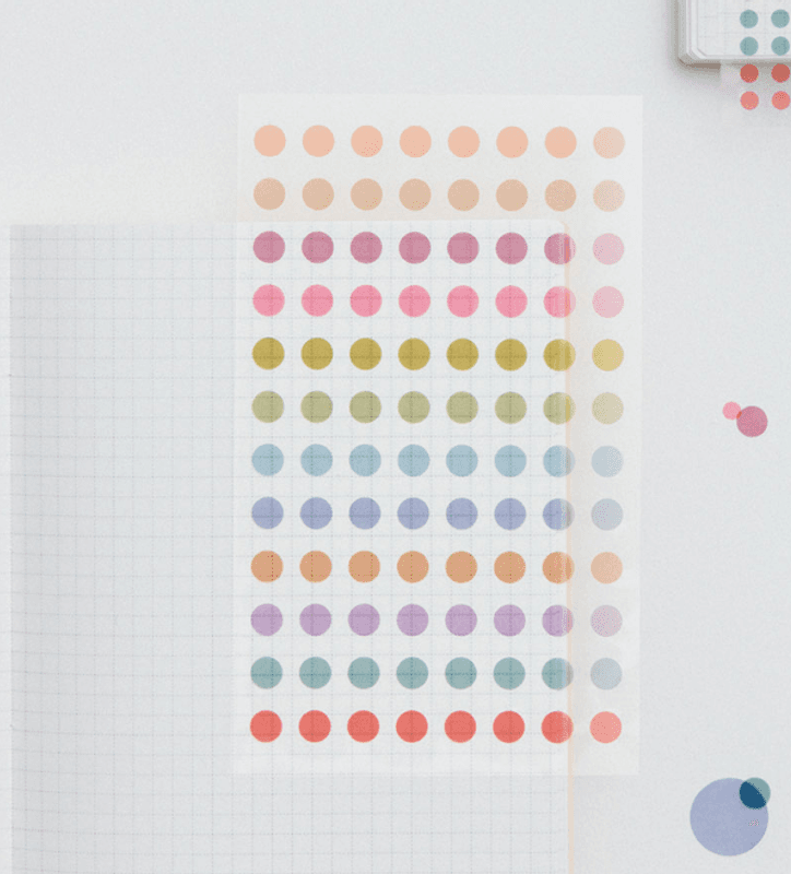 HOBONICHI TSUKI no IRO Dot Stickers 6 mm