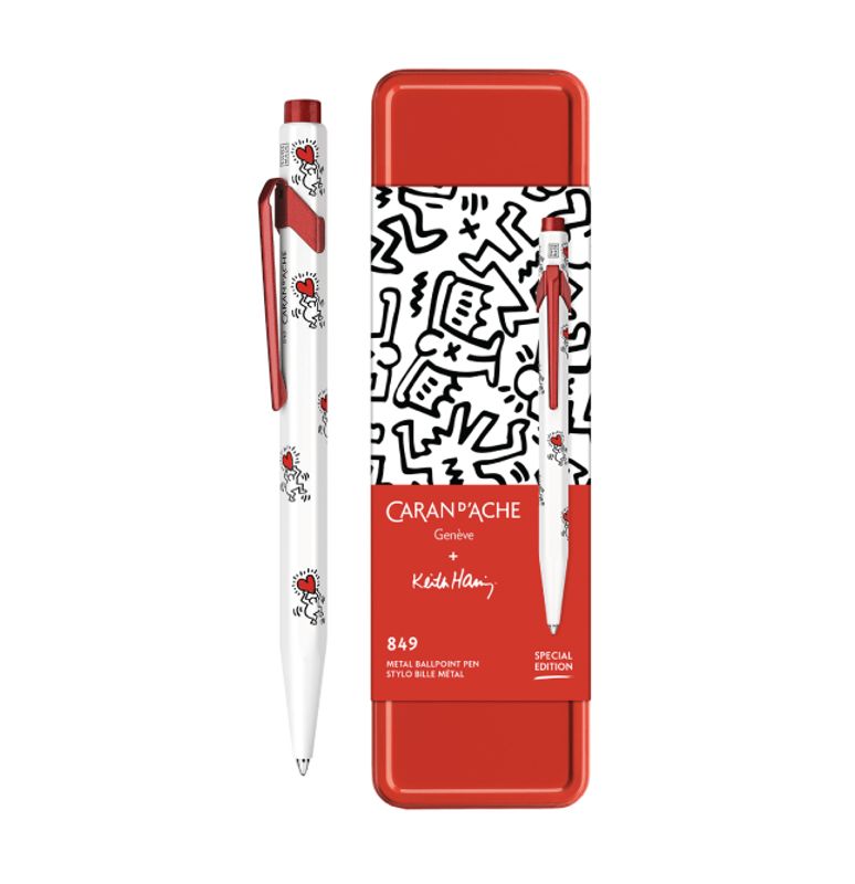 Caran D´Ache KEITH HARING Ballpoint Pen 849, White Limited Editi