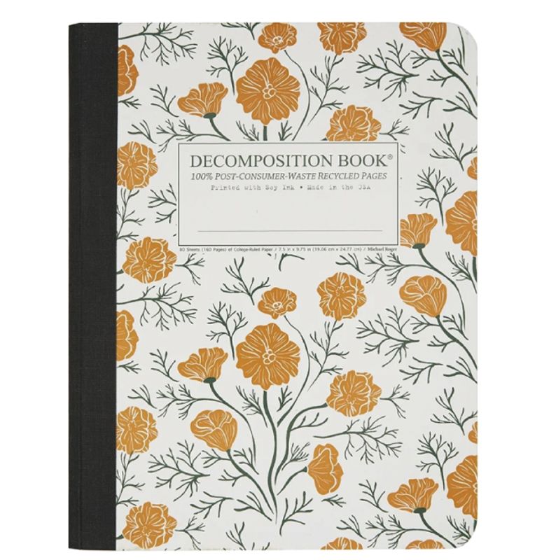 Decomposition Notatbok CALIFORNIA POPPIES B5