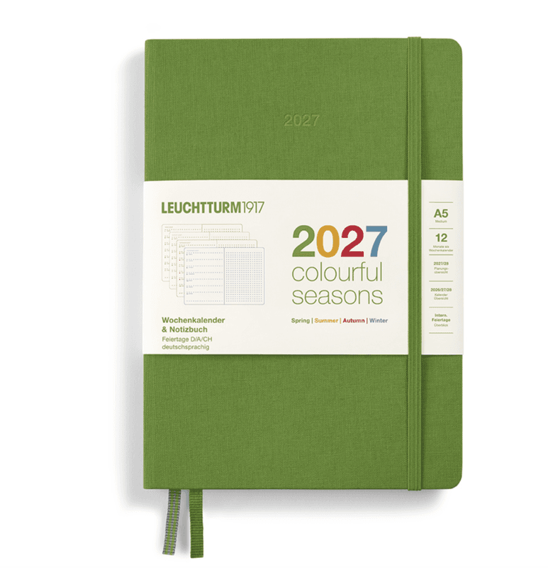 LT Weekly COLORFUL SEASONS 2027 Hardcover A5 Grønn