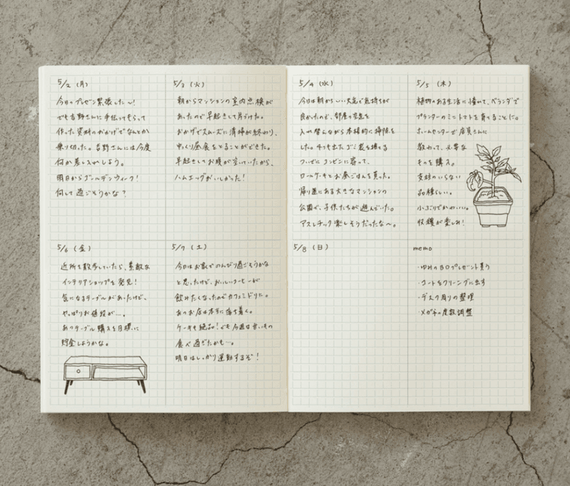MD Paper Notatbok Journal Grid Block, A5