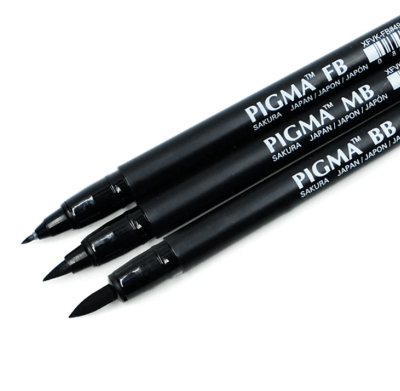 Sakura PIGMA Penner BB, MB og FB Brush