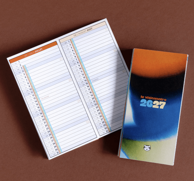Papier Tigre 2026/2027 Kalender/ Start 1 Sept. 