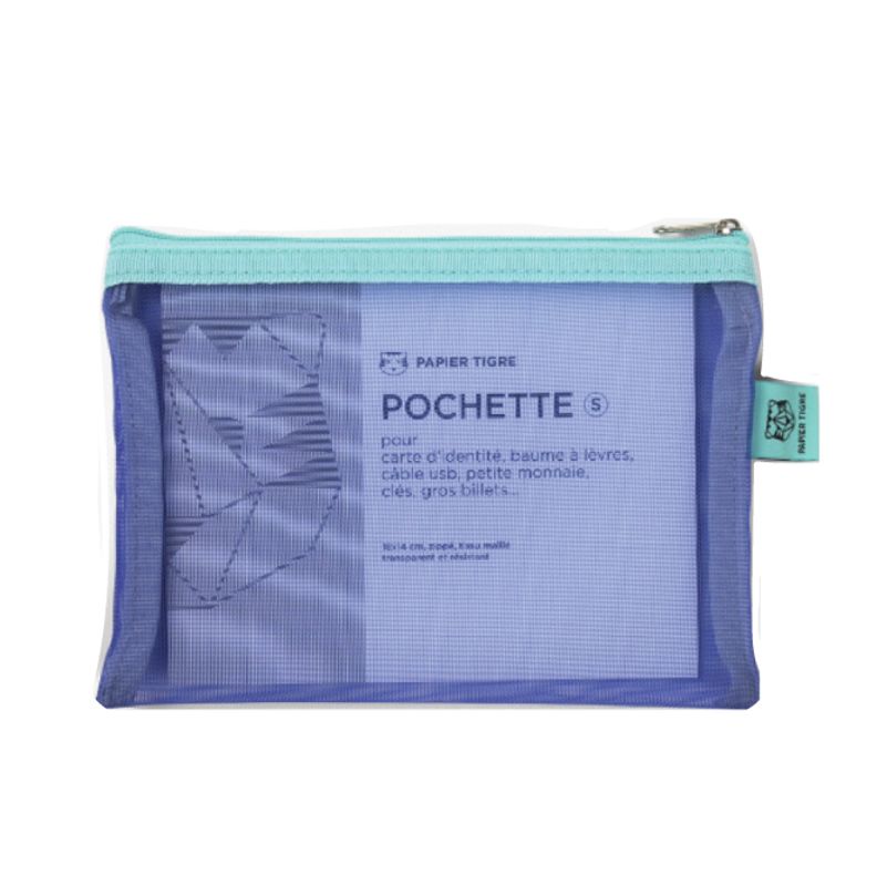 Papier Tigre Pouch Indigo, Small