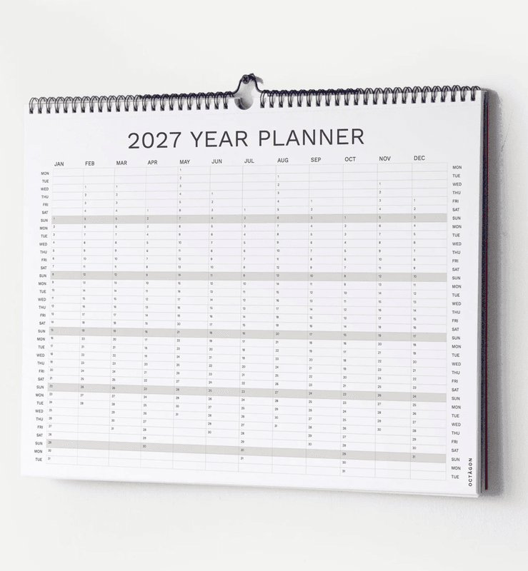 Octagon Vegg kalender 2027, A3