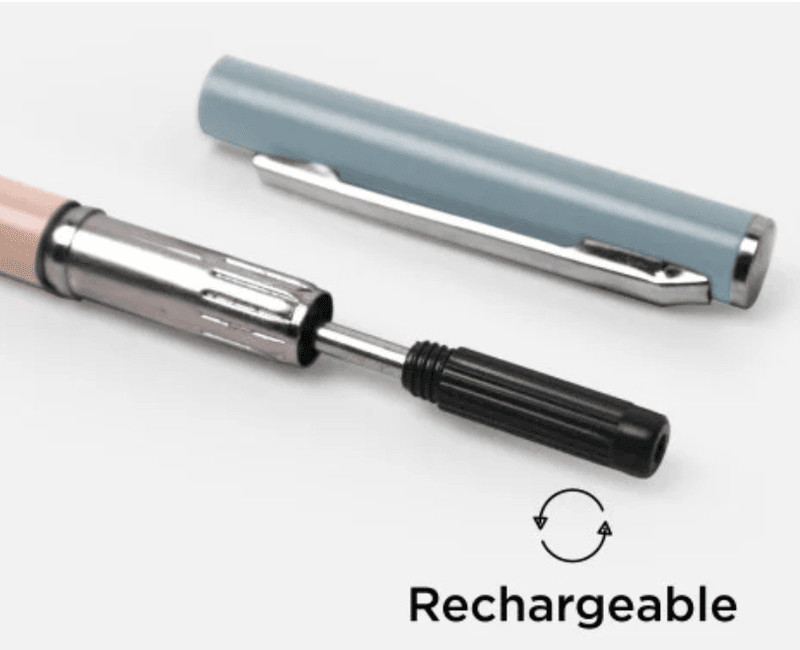 Papier Tigre Kulepenn Grå//rosa