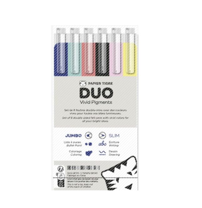 Hovedbilde Papier Tigre DUO 6 Double sided Feltpens