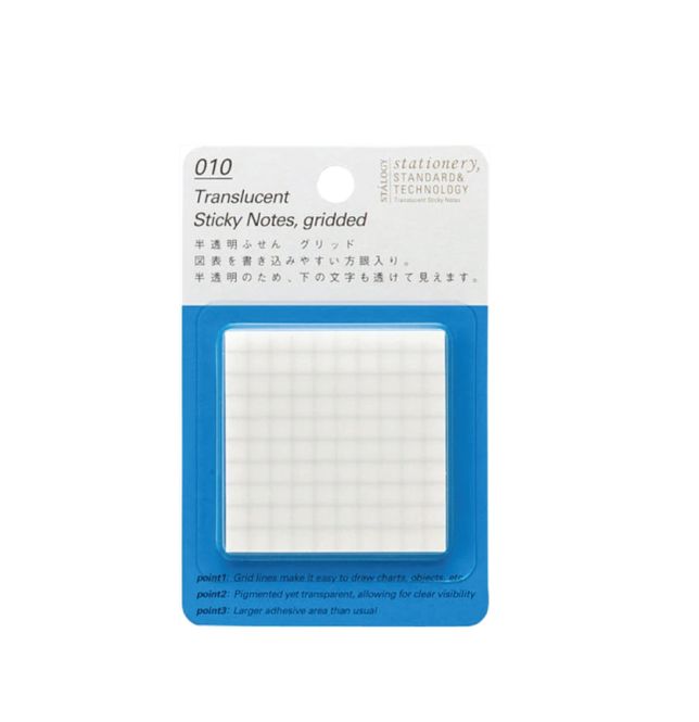 Hovedbilde Stalogy Translucent Sticky Notes Ruter