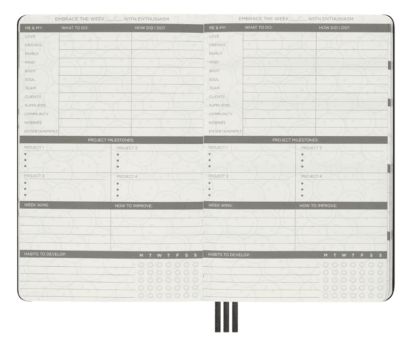 Moleskine Smiley Undated Planner, L