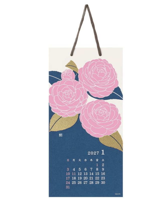 Midori Wall-hanging Echizen Washi Flower Calendar 2027  